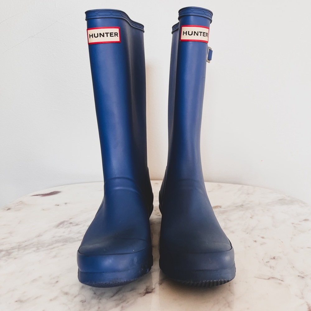 Royal Blue Hunter Boots - Size 3B/4G